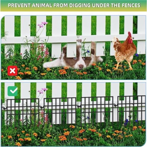 28 Pack Animal Barrier Fence, 13in(H) x28.5ft(L) Fence Barrier for Bottom of - Picture 3 of 8